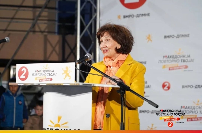 Kandidatkinja VMRO-DPMNE vodi na izborima za predsednika Severne Makedonije